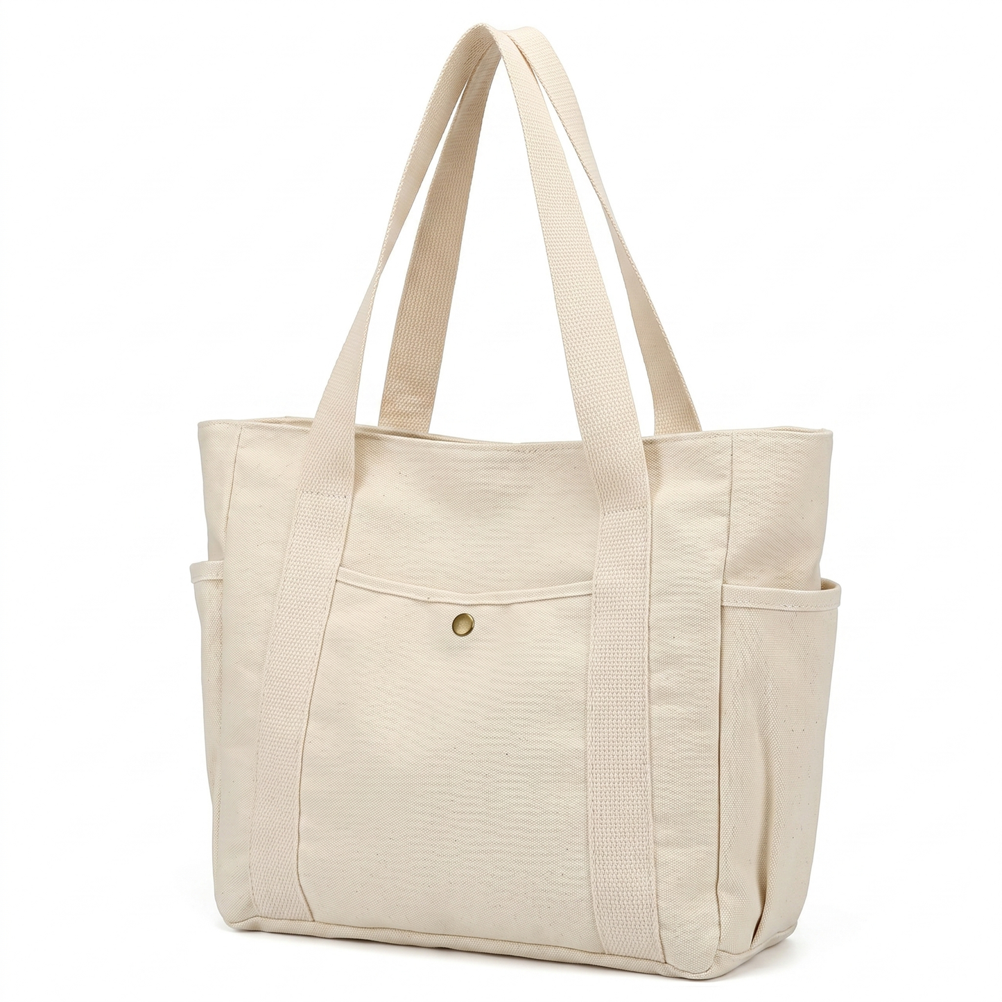 Large Capacity Tote Canvas Bag (Beige)