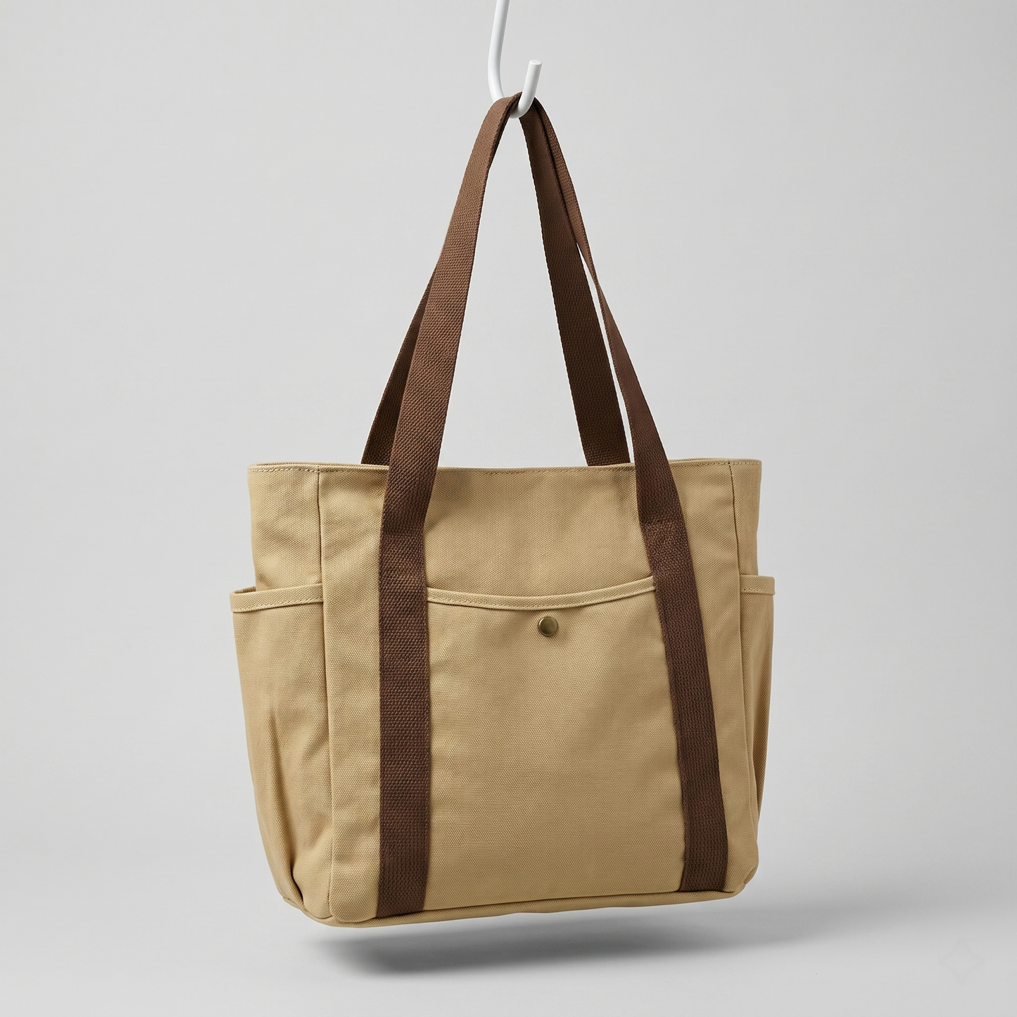 Large Capacity Tote Canvas Bag (Khaki)