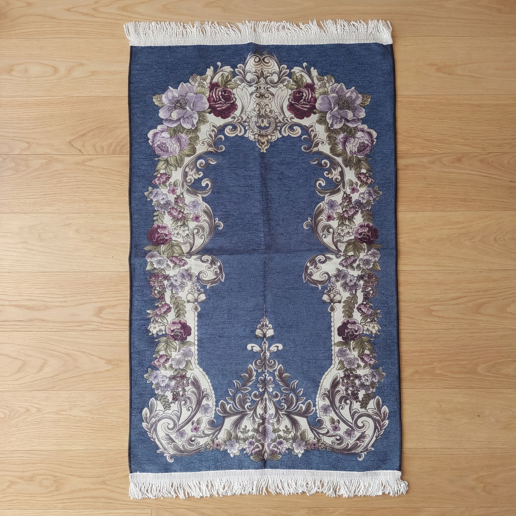 Premium Turkey Jaynamaz - Indigo Bloom