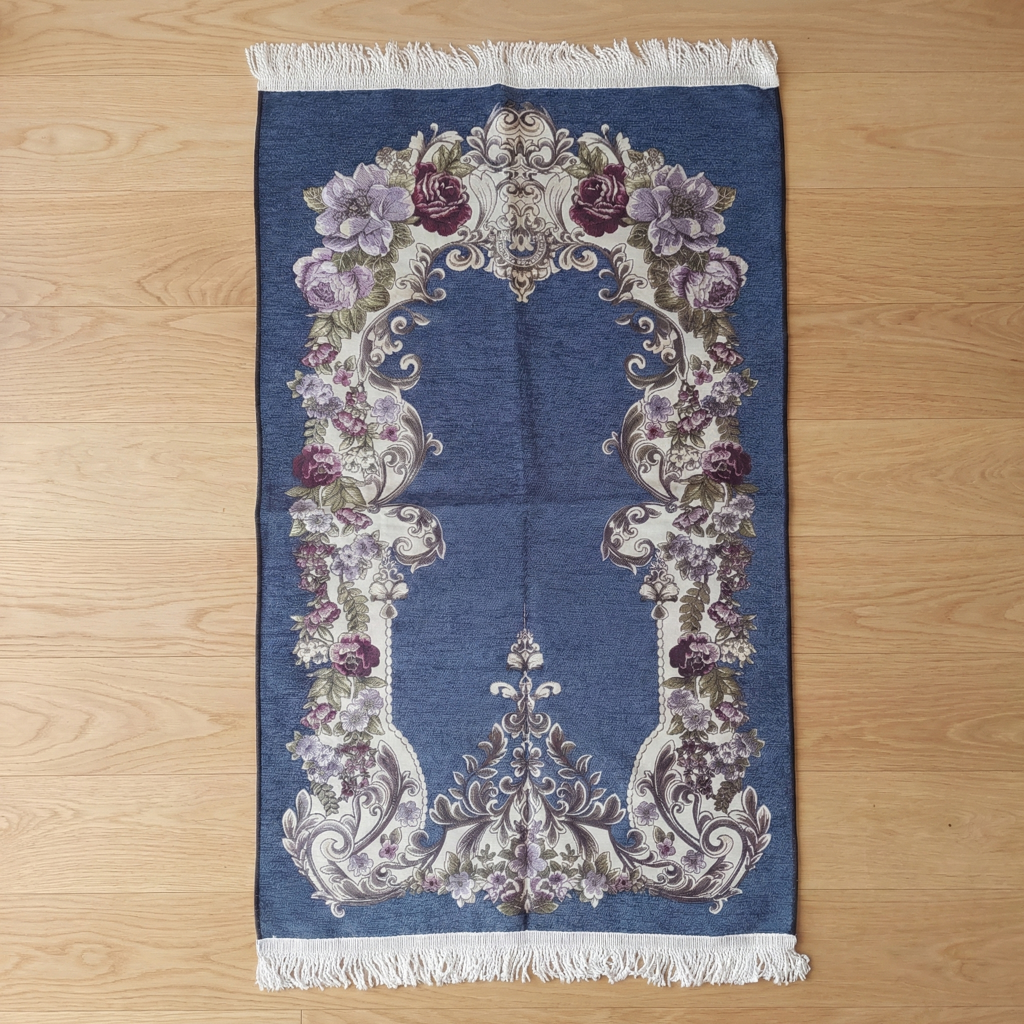 Premium Turkey Jaynamaz - Indigo Bloom